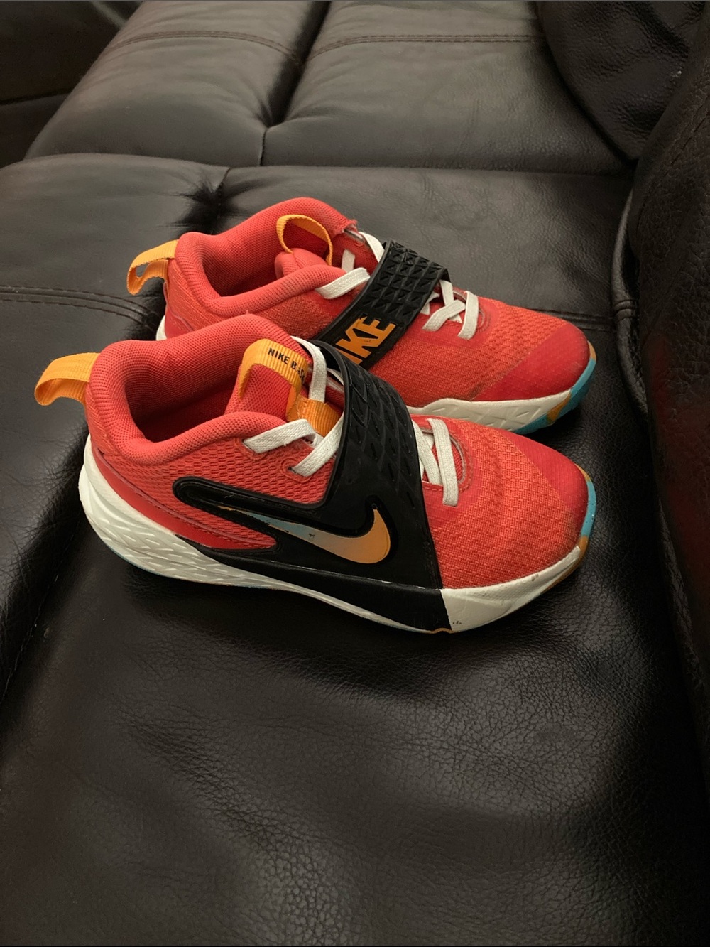 Nike Kids Red & Orange Slip-On Athletic Sneakers